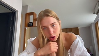 Petite Blonde Schoolgirl Gives A Fantastic Blowjob In Hd Pov