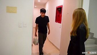 A Blonde College Girl Receives A Massage And Anal Sex From A Stud.