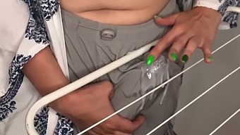 Stepson Witnesses Stepmother'S Clothed Penis Rubbing On Clothes Dryer In Homemade Video