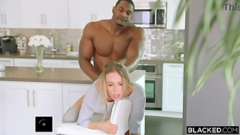 Interracial Couple Gets Naughty With A Ebony Roommate