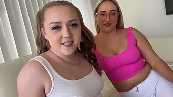 Step Sisters Eva Nyx And Brookie Blair Engage In A Playful Game Of Roleplay With Their Stepbrother, Exploring Their Fantasies In A Household Setting