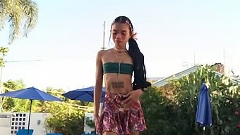 Tattooed Vixen'S Terrifying Encounter With A Colossal Creature In Homemade Video