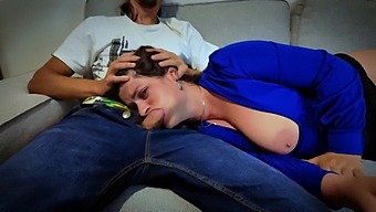 Beautiful Stepmom'S Big Natural Tits Get Rough Face Fucking From Stepson!