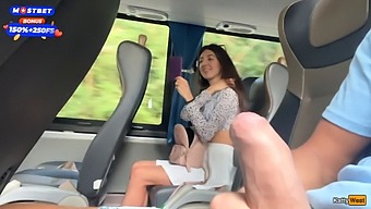 Public Masturbation On The Bus Causes A Big Erection And A Quick Orgasm.