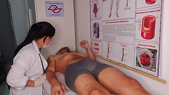 The Guy Got A Hard One In Front Of The Nurse.